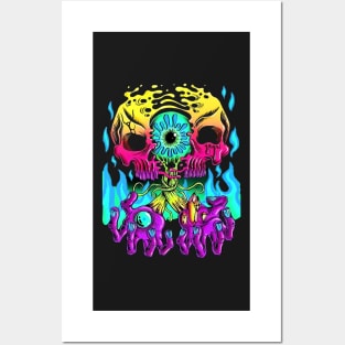 Phonk skull Posters and Art